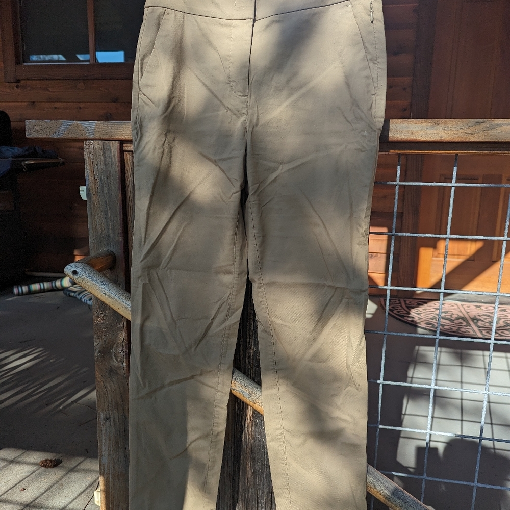 Kit & Ace Navigator Ride Flat Front Slim Trouser Pant Khaki Women Sz 10